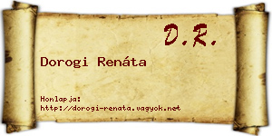 Dorogi Renáta névjegykártya