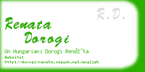 renata dorogi business card